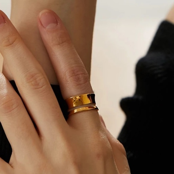 ⭐️unique Retro Gold Double Bar Ring - Picture 12 of 13